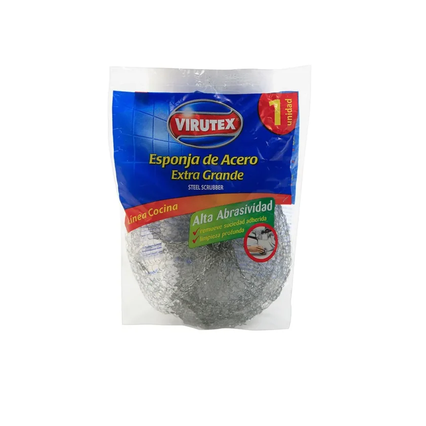 Esponja de Olla Virutex Acero Extra Grande