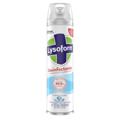 Desinfectante en Aerosol Lysoform Antibacterial Montaña 360 cc