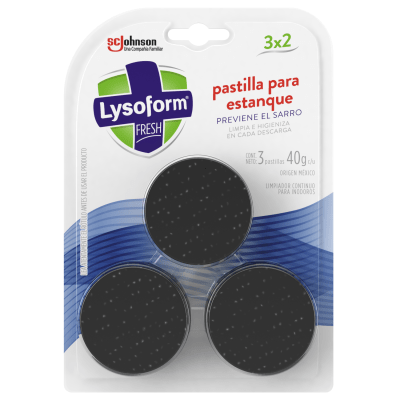 Pastilla Estanque Lysoform 48 g Azul Paquete 3 pastillas