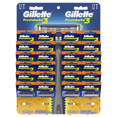 Máquina de afeitar Gillette 3 Hojas presto barba 24 Unidades