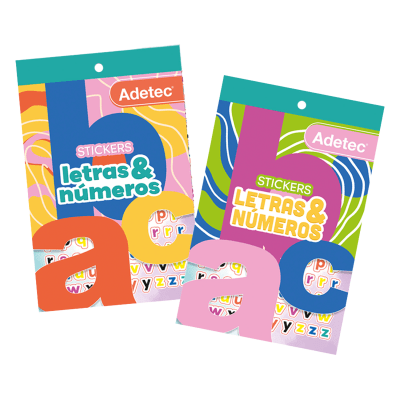 Block de Stickers Adetec Letras y Números