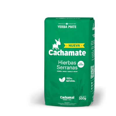 Yerba Mate Cachamate Serranas Con cedrón 500g.
