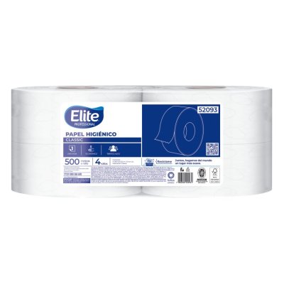 Papel Higiénico Elite Económico Hoja Simple 4 Rollos 500 M