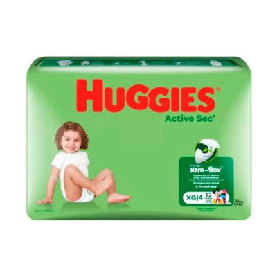 PANAL HUGGIES X 12 UN ACTIVE SEC XG MAXI