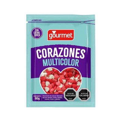 Decoración Gourmet Corazones Multicolor 80 g