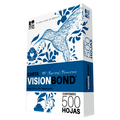 Papel Fotocopia Vision Bond Carta 75 g 500 Hojas