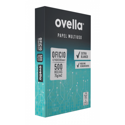 Papel Fotocopia Ovella Oficio 75 g 500 Hojas