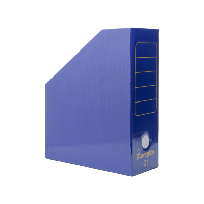 Caja Revistera Memphis Carta N° 21 Azul