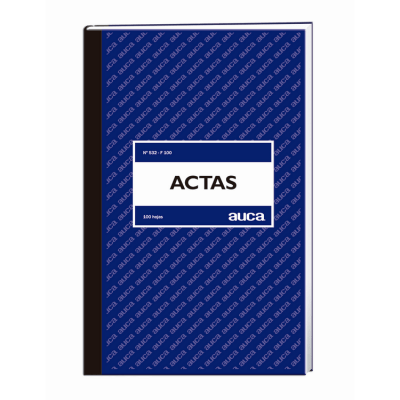 Libro de Actas Auca N°532-F100 100 Hojas