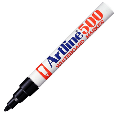 Plumón de Pizarra Artline 500 Punta Redonda Recargable Negro