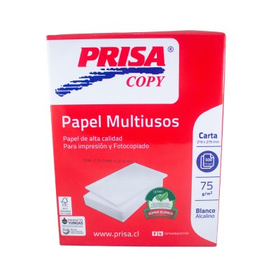 Papel Fotocopia Prisa Carta 75 g 500 Hojas