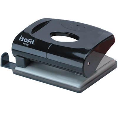 Perforador Isofit Pp-25 Mediano 20 Hojas Negro