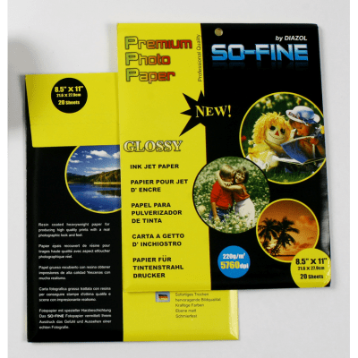 Papel Foto Diazol Brillant Inkjet Carta 200 g 20 Hojas