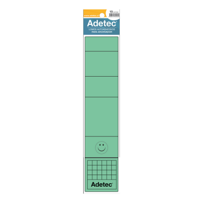 Lomo Archivador Adetec Adhesivo Ancho Verde Claro 10 Unidades