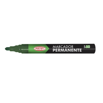 Marcador Permanente Artel 50 Punta Redonda Verde
