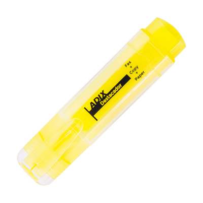 Destacador Adix Transparente Punta Biselada Amarillo