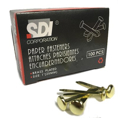 Broches SDI Metálicos Dorado 100 Unidades