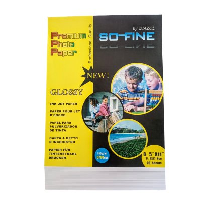 PAPEL FOTOGRA CARTA 180GR 20 HJ.GLOSSY DIAZOL 