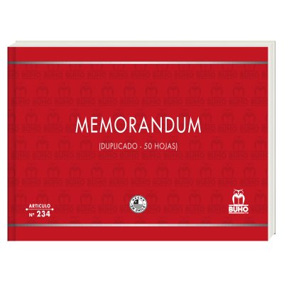 FORMULARIO MEMORANDUM DUPLICADO BUHO 234 