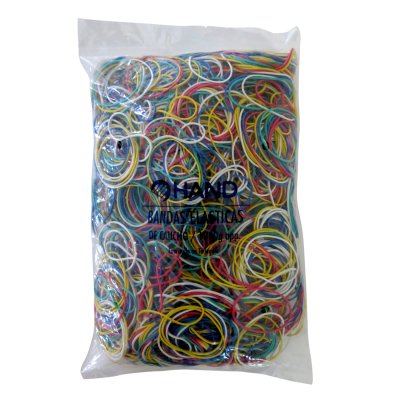 ELASTICO COLOR SURTIDO BOLSA X 1 KILO 1.5X10MM HAN