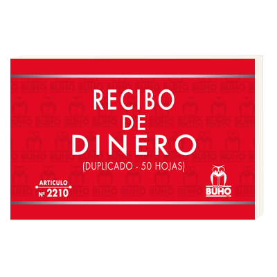 Formulario Recibo De Dinero Buho 50 Hojas