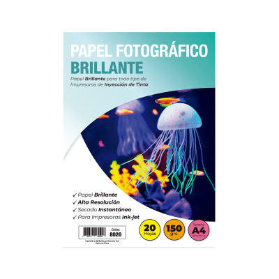 Papel Fotográfico Adetec A4 Brillante 150 grs