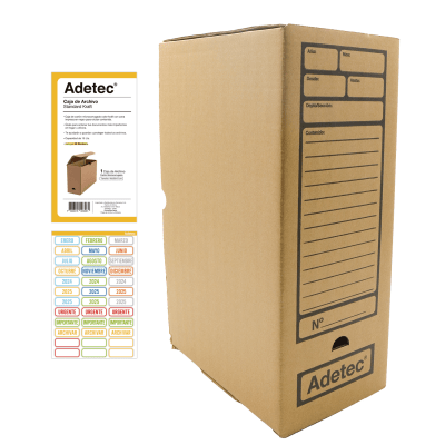 Caja de Archivo Adetec Kraft Tamaño Estándar