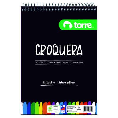 CROQUERA A4 ESPIRAL 26X37CM 100HJ TORRE MAGI