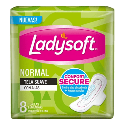 Toallas Higiénicas Ladysoft Normal Paquete de 8 Unidades