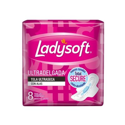 Toalla Higiénica Ladysoft Ultradelgada 8 Unidades